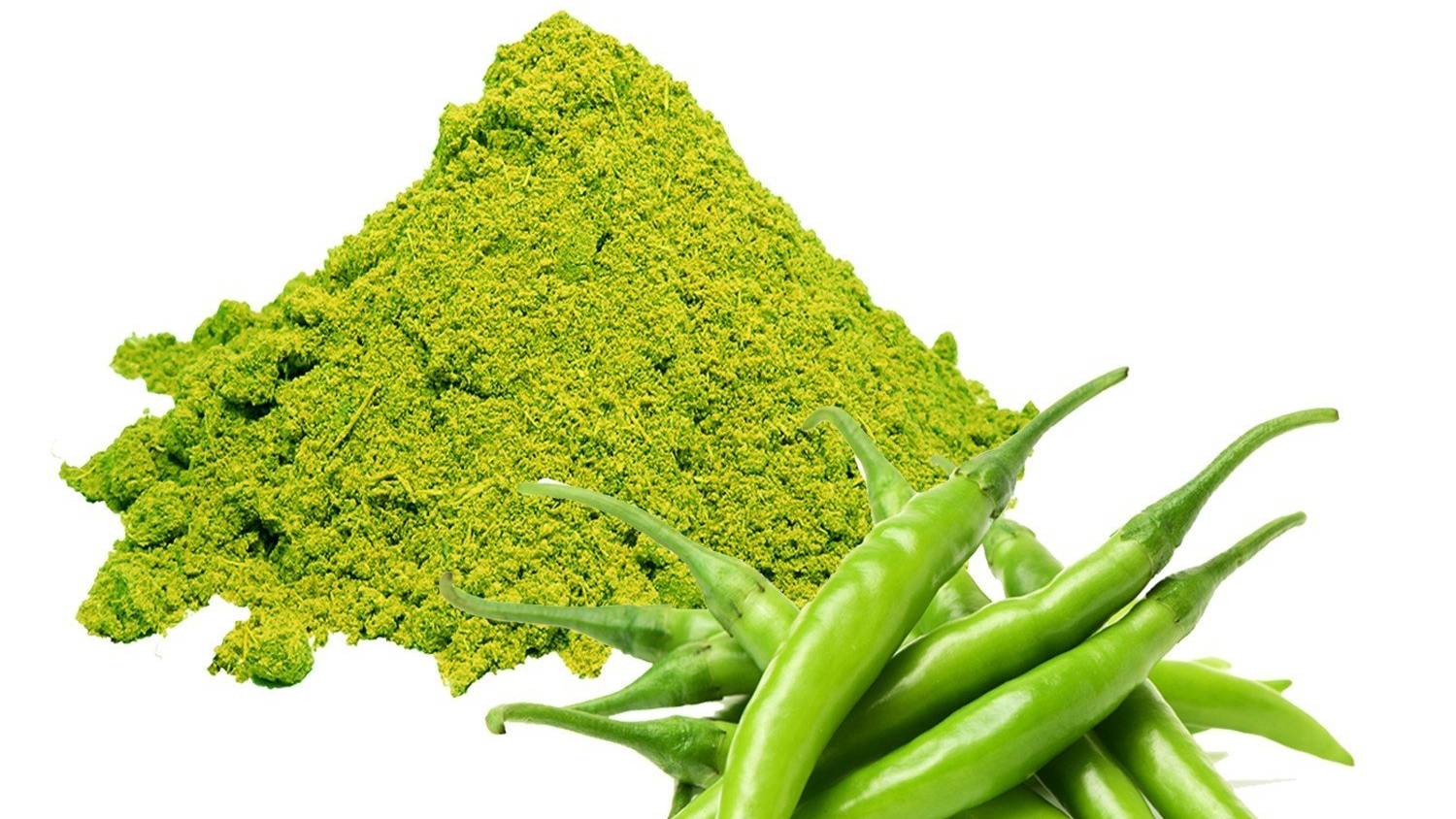 Dehydrated Green Chilli Powder